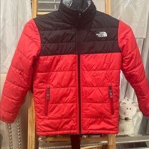 The North Face Red and Black Quilted Jacket